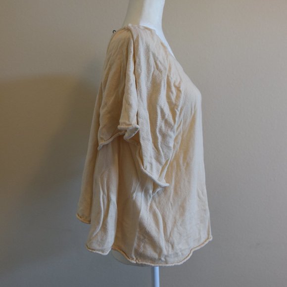 ZARA KNIT Cream Beige Nude Top NWOT Small S - Picture 3 of 4